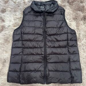 Sleek Black Quilted Vest